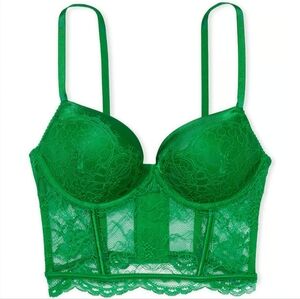 32A 32B 32C 32D 💚ST Patricks Day Victoria's Secret Bombshell PushUp Corset Top